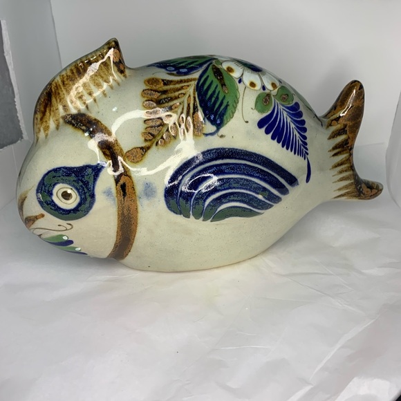 Ceramic Fish Artist Eranol Mexico. Vintage Perfect condition no chips. - Picture 3 of 15